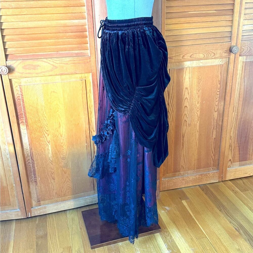Dark in Love Gothic Victorian Vampire Vkei Dark Fairycore Long Skirt XS-XL - Picture 7 of 15